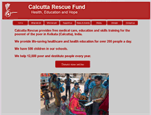 Tablet Screenshot of calcuttarescuefund.org.uk